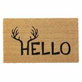 Configuracion Antler Hello Rectangular Doormat - Natural & Black - 24in.x36in. CO3360838